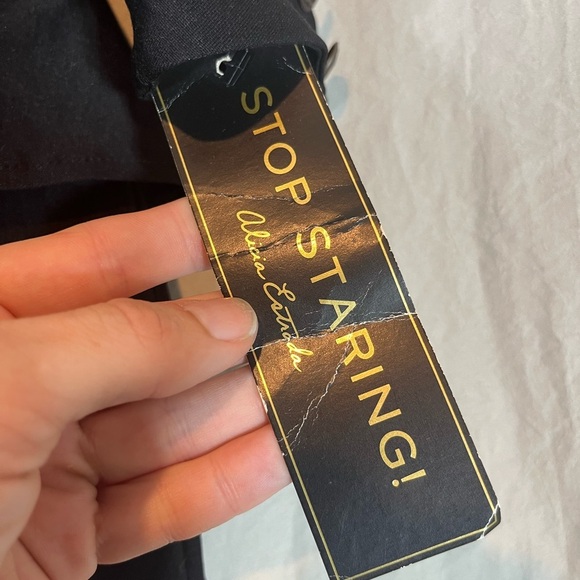 Stop Staring Black Skirt Set with Tan Belt - Picture 4 of 5